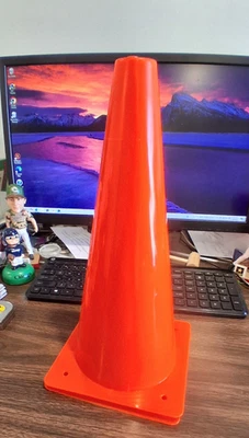 (1 PC) 12" TRAFFIC SAFETY CONES PARKING CONSTUCTION ROAD MULTIPURPOSE EMERGENCY - Image 1 of 4