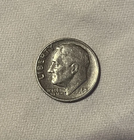 1968 No S Proof Dime Cover