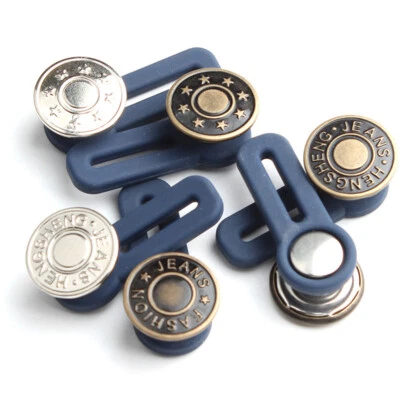 1/5Pcs Extended Buckles Buttons For Jeans Pants Waist Button DIY Craft Sewing - Image 1 of 4