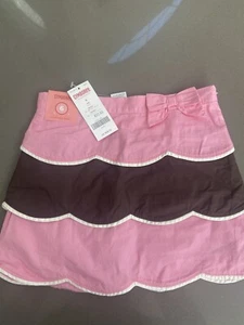Vintage Gymboree Girl's Skirt Shorts Skort Pink Brown Ruffle NWT Age 6 - Picture 1 of 7