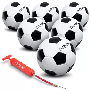 Paquete de 6 pelotas de fútbol clásicas GoSports - talla 4 - paquete de ganga premium - Imagen 1 de 6