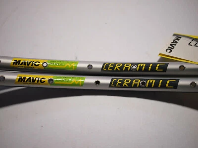 Conjunto de aro tubuar de cerâmica NOS Mavic Mach 2 - 700c - 32H - 28" polegadas - par - Felgen - Imagem 1 de 3