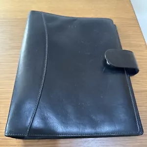 VINTAGE ORGANISER - SCHWARZE RINGE AUS BUTTERWEICHEM LEDER KRAUSE A5 GRÖSSE - SELTEN & EINSÄTZE - Bild 1 von 11