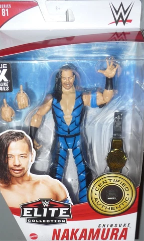 SHINSUKE NAKAMURA WWE Mattel Elite Series 81 Action Figure Toy w IC Belt DMG PKG Cover