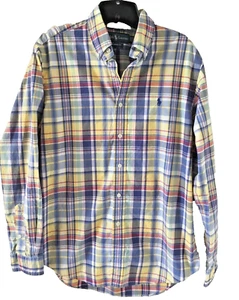Camicia Ralph Lauren con bottoni vestibilità classica a quadri uomo taglia media M - Foto 1 di 3