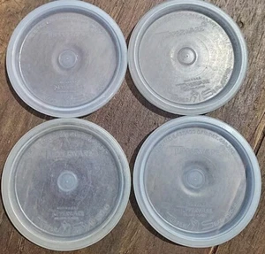 Lot of 4 Tupperware Sheer Clear Replacement LIDS Only  #295-16 - Picture 1 of 7