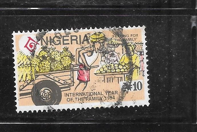 NIGERIA SC #629 1994 INT AÑO DE FAMILIA CONMEMORATIVO ANTIGUO POSTAL USADO EN MUY BUEN ESTADO SELLO Foto 1 de 1