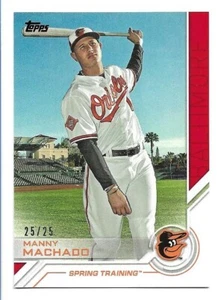 Manny Machado 2017 Topps Salute rojo #S-184 #25/25 Baltimore Orioles - Imagen 1 de 2