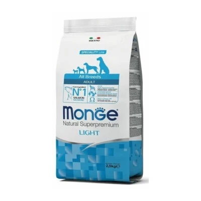 Monge All Breeds Adult Light con Salmone - 12 kg - Crocchette per Cani Adulti - Immagine 1 di 4