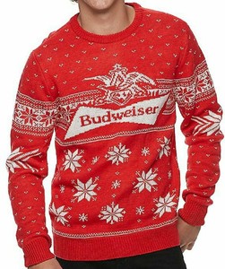 budweiser clydesdale christmas sweater