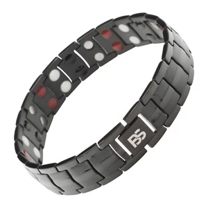 Magnetic Bracelet men 4 Elements Arthritis Pain Relief Balance Energy Power  - Picture 1 of 12