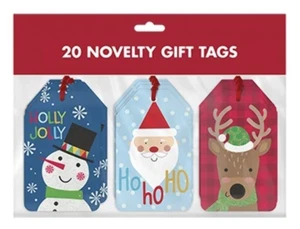 Premium Holiday Gift Tags - 20 Pack - Santa & Friends - Picture 1 of 1