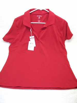 ¡NUEVO! Polo Antigua Mujer Rojo Talla 7 Manga Corta Nuevo Con Etiquetas Foto 1 de 3