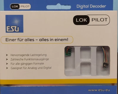 ESU 59110 LokPilot 5 FX micro Decoder 8-pin mit Kabelbaum NEM652 Multiprotokoll - Bild 1 von 3