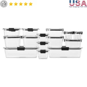 Airtight Food Storage Containers Set 36 Pieces BPA Free Dishwasher Safe Clear - Picture 1 of 8