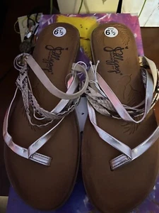 Ladies JELLYPOP Comfort Fit Sandals Sz 6.5 Lovely Straps Roxy Rose - Picture 1 of 4
