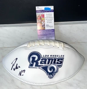 PUKA NACUA SIGNED LA LOS ANGELES RAMS NFL LOGO FOOTBALL BYU JSA - Picture 1 of 3