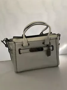 Coach Swagger 27 Dark Silver Pebbled Leather Satchel Crossbody Handbag 34816 - Bild 1 von 7