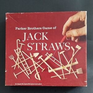 JACK STRAWS  A Parker Brothers Game - LIKE Pick Up Sticks - NO HOOK Vintage