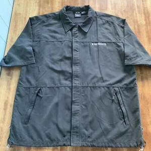 Oakley Software Shirt XL Herren Zip Mad Science dunkelgrau Kurzarm Taschen - Bild 1 von 15