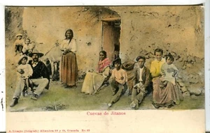 Spagna Cuevas de Jitanos Gitanos Zingara Famiglia Zingara Linares cartolina pubblicata - Foto 1 di 3