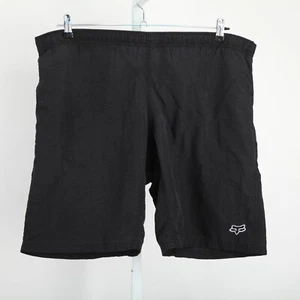 Fox Racing Shorts Mens Large Black Padded Pockets Drawstring Mountain Biking - Picture 1 of 13