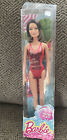 2014 Barbie Water Play Beach RAQUELLE Doll in Red Leopard Print Swimsuit NOB