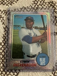 2017 Heritage Purple Refractor Edwin Encarnacion #THC-445 Toronto Blue Jays - Picture 1 of 2