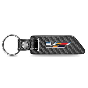 Cadillac V Logo Carbon Fiber Blade Shape Key Chain - Bild 1 von 6