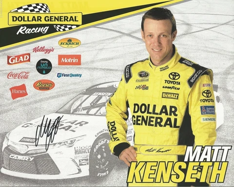 SIGNED 2015 MATT KENSETH "DOLLAR GENERAL 3RD VER" #20 NASCAR SPRINT CUP POSTCARD Cover