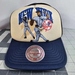 Mitchell Ness Mens Ivory N Y Yankees 100th Anniversary Trucker Hat Cap One Size - Picture 1 of 11