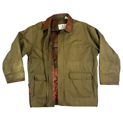 Chaqueta de Granero Vintage Austin Reed Cuello de Cuero Forrada de Lana Tareas al Aire Libre Para Hombre’s M Foto 1 de 4