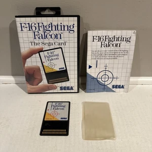F-16 Fighting Falcon (Sega Master System 1986) CIB Case Manual & Card - Bild 1 von 4