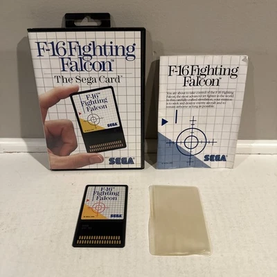 F-16 Fighting Falcon (Sega Master System 1986) CIB Case Manual & Card - Image 1 of 4