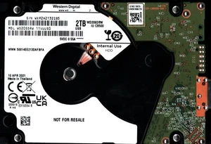 WD20SDRW-11VUUS0 S/N: WXP2A WESTERN DIGITAL 2TB THAILAND APR 2021 - Picture 1 of 1
