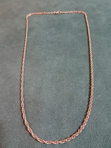 COLLAR CADENA CUERDA ORO AMARILLO MACIZO 14KT 16", 3,1 GRAMOS, 1,5 MM ANCHO, MARCADO - Imagen 1 de 4