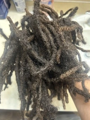 Cabello humano real 5,5-8 pulgadas, negro/marrón. 120 Total FREEFORM!! Rastas. Foto 1 de 3