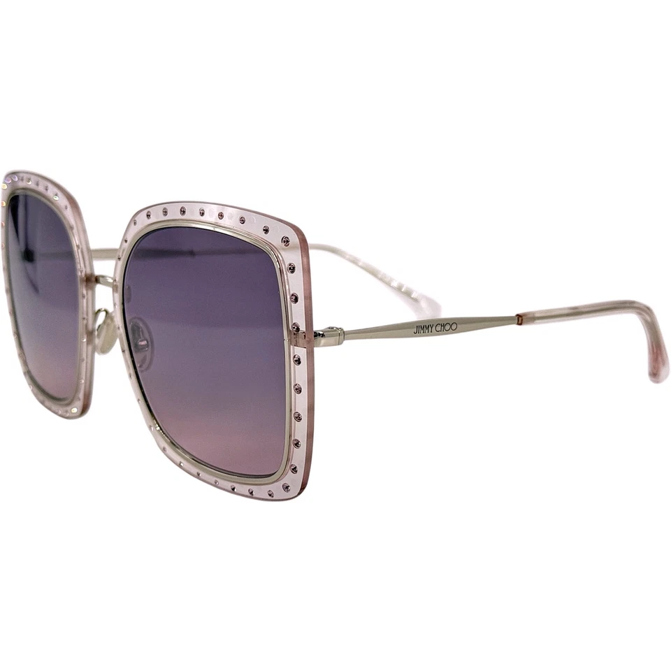 Jimmy Choo DanyS Womens Metal Sunglass OKTSF7 Palladium Lilac 56-21 Italy w Case - Image 1 of 4