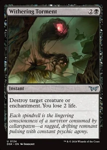 MTG 1x Withering Torment, NM, Duskmourn, Destroy Creature Or Enchantment Instan - Picture 1 of 1