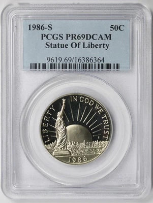 1986-S Statue of Liberty Modern Commemorative 50C Proof PR 69 DCAM PCGS - Image 1 of 4