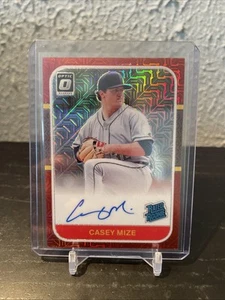 Casey Mize 1987 Retro Rated Rookie Red Mojo 43/99 2021 Panini Donruss Optic Auto - Picture 1 of 2