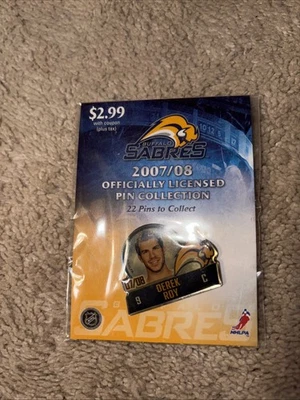 NHL 2007 Buffalo Sabres #9 Derek Roy Sombrero de hockey Solapa Chaqueta Prendedor Foto 1 de 2