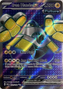 Pokemon TCG Iron Hands ex 223/182 Paradox Rift - Picture 1 of 2