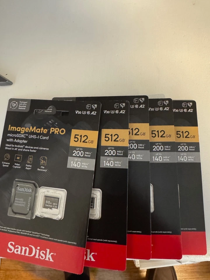 SanDisk SDSQXBD-512G-AW6KA 512GB ImageMate Pro microSDXC UHS-1 Memory Card