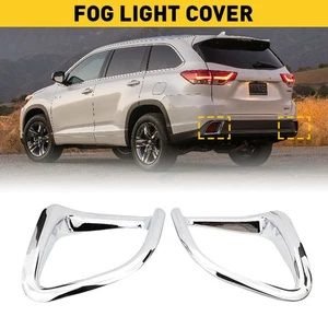 For 2014-2019 Highlander Toyota Chrome Fog Hole Light Cover Pair Left & Right - Picture 1 of 17
