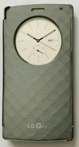 Custodia rigida sottile ufficiale LG G4s Quick Circle Flip Book - argento scuro - Foto 1 di 6