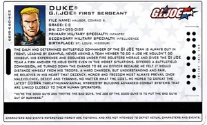 Hasbro G.I. Joe Karteikarte: 2004 Valor vs Venom Duke (v17) First Sergeant  - Bild 1 von 1