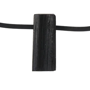 Turmalin schwarz / Schörl roh Anhänger gebohrt / Tourmaline F1139 - Picture 1 of 1