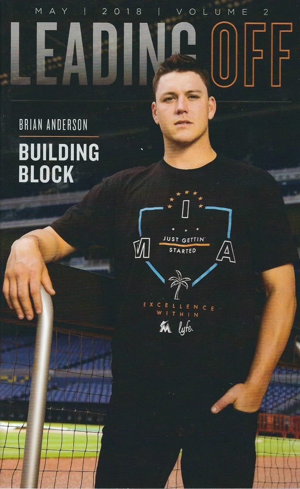 Miami Marlins Program - Brian Anderson - May 2018 - Image 1 of 1