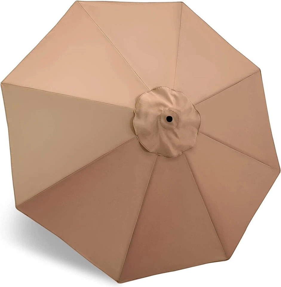 Cubierta de dosel de repuesto para paraguas exterior mesa de mercado de patio de 9 pies (solo toldo) Foto 1 de 4